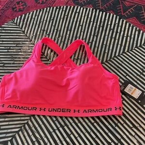 Under Armour Bright Pink Sports Bra NWT